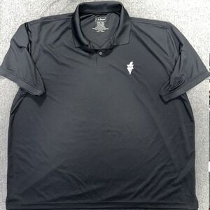 LL Bean Shirt Men's 3XL Short Sleeve Polo Black with Custom Embroidery